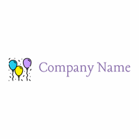 Colored balloons logo on a White background - Arte & Intrattenimento