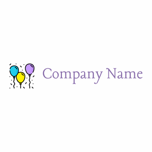 Colored balloons logo on a White background - Entretenimento & Artes