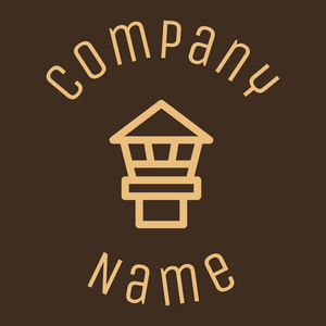 Tower logo on a Bistre background - Domaine de l'architechture