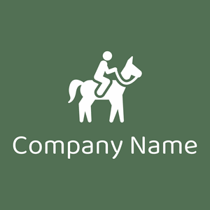 Horse riding logo on a Cactus background - Auto & Voertuig
