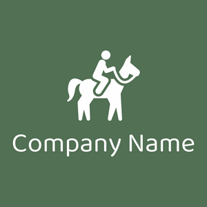 Horse riding logo on a Cactus background - Automóveis & Veículos