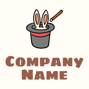 Magic hat logo on a Floral White background - Entertainment & Kunst