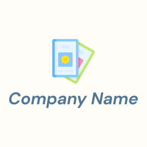 Colored cards logo on a beige background - Juegos & Entretenimiento