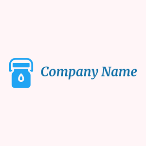 Milk bottle logo on a Lavender Blush background - Agricultura