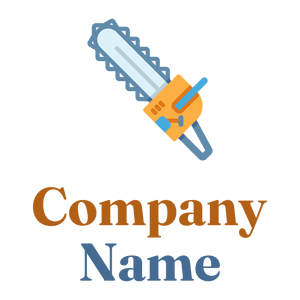Chainsaw logo on a White background - Bau & Werkzeuge