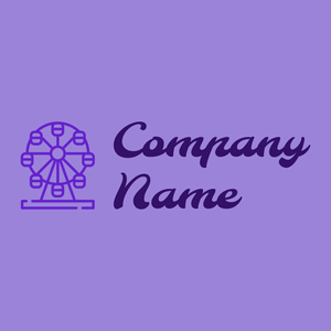 Ferris wheels logo on a Medium Purple background - Unterhaltung & Kunst