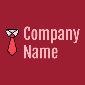 Red Tie logo on a Fire Brick background - Moda & Belleza