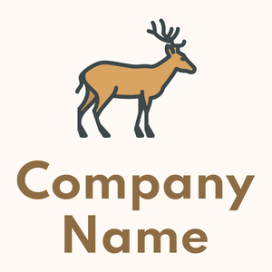 Charade Deer on a Seashell background - Dieren/huisdieren