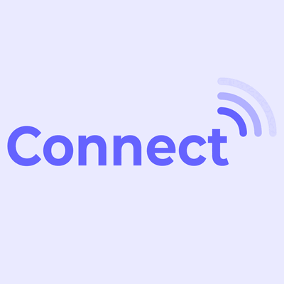 Logotipo de conexión morado - Comunicaciones