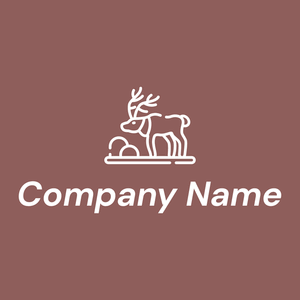 Caribou logo on a brown background - Animales & Animales de compañía