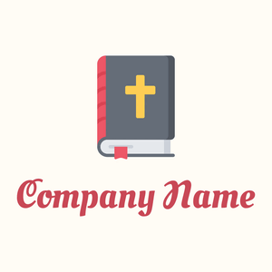 Black Bible on a Floral White background - Religión
