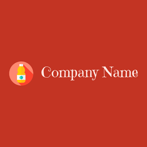 Juice logo on a Fire Brick background - Alimentos & Bebidas