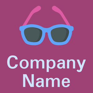 Blue sunglasses logo on a purple background - Mode & Beauté