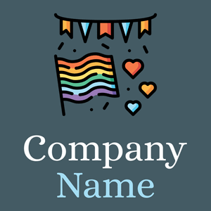 Pride logo on a grey background - Comunidad & Sin fines de lucro