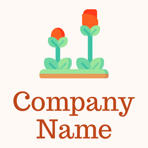 Flower logo on a Seashell background - Bloemist