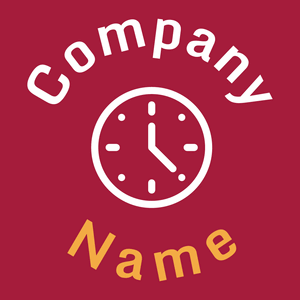 Clock logo on a Fire Brick background - Abstrato