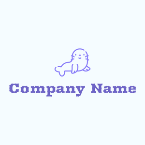 Seal logo on a Alice Blue background - Abstrakt