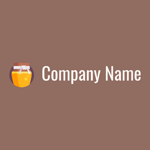 Honey logo on a Dark Chestnut background - Essen & Trinken