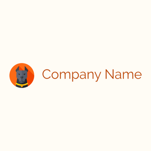 Dog logo on a Floral White background - Tiere & Haustiere