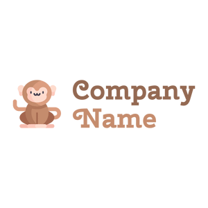 Cute Monkey logo on a White background - Animales & Animales de compañía