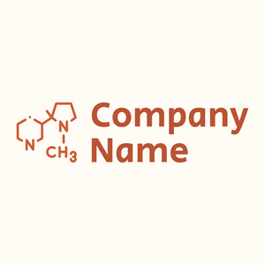 Nicotine logo on a Floral White background - Abstrait