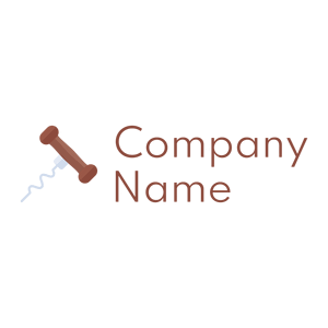 Brown Corkscrew logo on a White background - Abstract