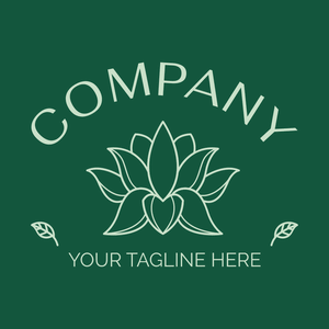 Lotus logo on dark green - Hochzeitsservice