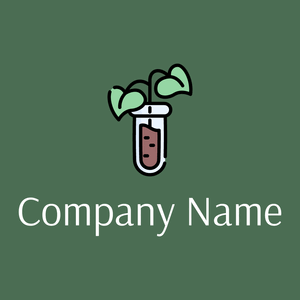 Botanical logo on a Como background - Floral