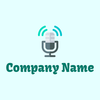 Podcast logo on a Light Cyan background - Comunicaciones