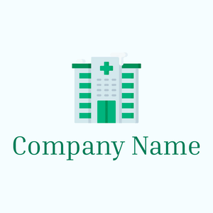 Hospital logo on a Azure background - Medicina & Farmacia