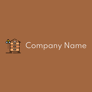Bee box logo on a Sepia background - Comida & Bebida