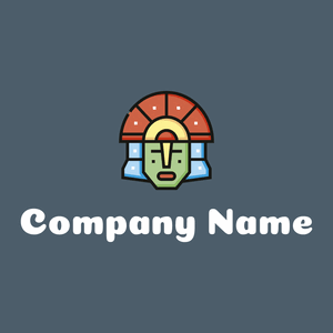 Mask logo on a Fiord background - Reise & Hotel