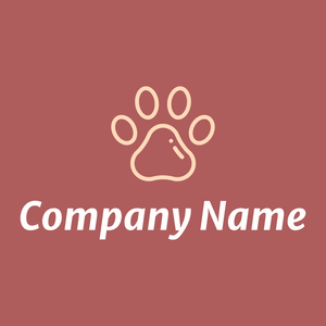Track logo on a Coral Tree background - Animais e Pets
