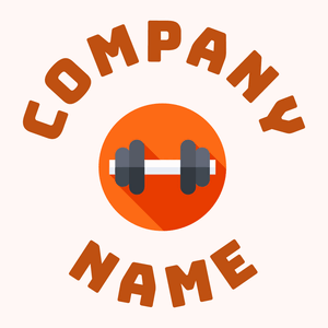 Barbell logo on a Snow background - Deportes