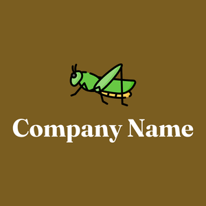 Grasshopper on a Yukon Gold background