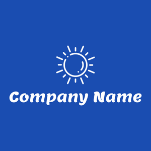 Sun logo on a Persian Blue background - Abstracto