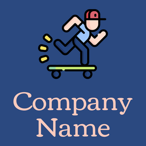 Longboard logo on a Fun Blue background - Games & Recreation