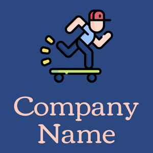 Longboard logo on a Fun Blue background - Spiele & Freizeit