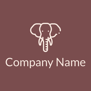 Elephant logo on a Solid Pink background - Dieren/huisdieren