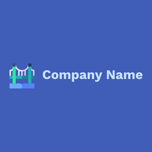 Bridge logo on a Blue background - Abstracto