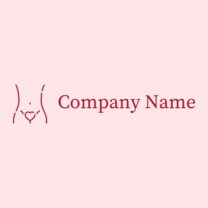 Love logo on a Misty Rose background - Abstrait