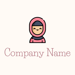 Girl logo on a Seashell background - Moda & Beleza