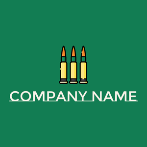 Ammunition  logo on a green background - Abstracto