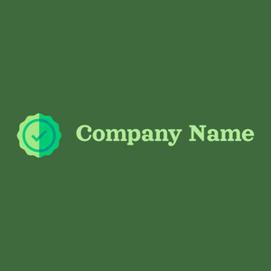 Verification logo on a Hunter Green background - Abstrait