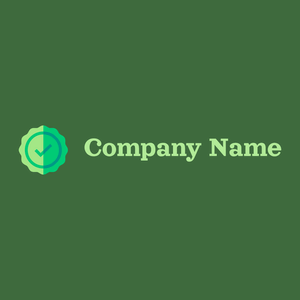 Verification logo on a Hunter Green background - Abstrato
