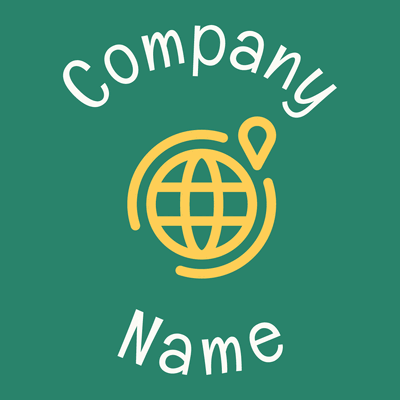 Around the world logo on a Elm background - Web