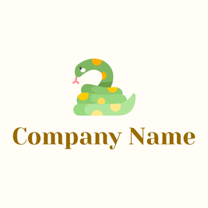 Dotted Snake logo on a Floral White background - Tiere & Haustiere