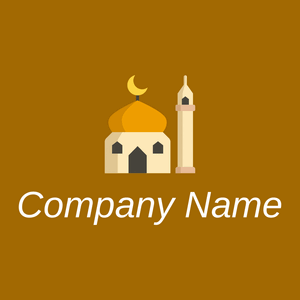 Mosque logo on a Olive background - Community & No profit