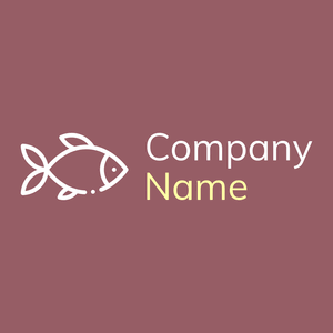 Fish logo on a Mauve Taupe background - Animales & Animales de compañía