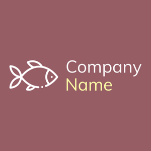 Fish logo on a Mauve Taupe background - Animali & Cuccioli